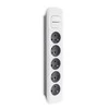 QOLTEC 50296 Power strip 5 sockets 1.8m Baltas pilkas