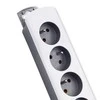 QOLTEC 50296 Power strip 5 sockets 1.8m Baltas pilkas