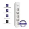 QOLTEC 50276 Maitinimo juosta 5 lizdai 1,8m Baltas