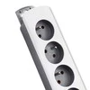 QOLTEC 50297 Maitinimo juosta 6 lizdai 1,8 m Balta pilka