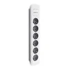 QOLTEC 50297 Maitinimo juosta 6 lizdai 1,8 m Balta pilka