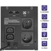 QOLTEC 53771 nepertraukiamo maitinimo linijos interaktyvus monolitas 2000VA 1200W LCD USB