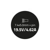 QOLTEC 50085 Nešiojamas kompiuteris AC power adapter Dell 90W 19.5V 4.62 A 7.4x5.0+pin