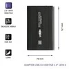 Kištukinis lizdas Qoltec Qoltec Aliuminio dėklas HDD / SMD 2.5 SATA3 124; USB 2.0 124; Juoda