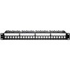Qoltec 54516 Patch panel for 19'' rack | 24 jungtys | 1U | UTP | Juodas