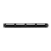 QOLTEC 54475 Patch panel RACK 24 jungtys kat.5E UTP Juodas