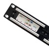 QOLTEC 54474 Patch panel RACK 24 jungtys Cat 6 UTP Juodas