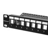 QOLTEC 54479 Patch panel RACK 24 jungtys UTP blank Juodas