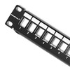 QOLTEC 54479 Patch panel RACK 24 jungtys UTP blank Juodas