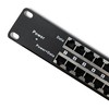 QOLTEC 54477 Patch panel Rack 48V 24 jungtys Passive PoE injector 1000m Juodas