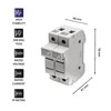 QOLTEC 52583 Saugiklio pagrindas Nuolatinės srovės saugiklis / 2P / 1000V / 20A / 10x38 / saulės