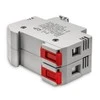 QOLTEC 52583 Saugiklio pagrindas Nuolatinės srovės saugiklis / 2P / 1000V / 20A / 10x38 / saulės
