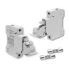 QOLTEC 52582 Saugiklio pagrindas su diodiniu nuolatinės srovės saugikliu / 1P / 1000V / 30A / 10x38 / saulės