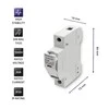 QOLTEC 52582 Saugiklio pagrindas su diodiniu nuolatinės srovės saugikliu / 1P / 1000V / 30A / 10x38 / saulės