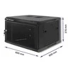 QOLTEC 54489 Rack 19 colių spintelė 6U 600 x 600 x 370 Perforuotos durys
