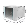 QOLTEC 54486 Stovėjimo spintelė 19 colių 9U 600 x 600 x 500