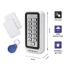 QOLTEC 52442 Kodinė spyna RHEA su RFID skaitytuvu Kodų kortelės rakto pakabukas Durų skambutis IP68 EM