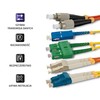 QOLTEC 54075 optinis patchcord LC/UPC – LC/UPC daugiamodis 50/125 OM3 dvipusis 1m