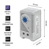 QOLTEC 54505 Išjungimo termostatas 10A / DIN 35