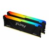 RAM „Kingston KF436C18BB2AK2/64“ 64 GB 3600 MT/s DDR4 CL18 DIMM (2 vnt. rinkinys) „FURY Beast RGB“ | „Kingston“