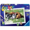 Ravensburger CreArt spalvinimo knygelė vaikams.Miegantis kačiukas su šuniuku