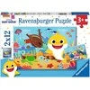 Baby Shark 2 x 12 Puzzle - RAVENSBURGER dėlionė
