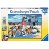 Ravensburger Dėlionė 100 vnt. - Šunys paplūdimyje