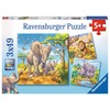 Puzzle 3x49 Wild Animals - RAVENSBURGER dėlionė