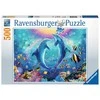 Dėlionė „Ravensburger Puzzle 500“ – galvosūkis „Šok su delfinais“.