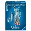 Puzzle 1000 Silhouette Libery Statue - RAVENSBURGER dėlionė