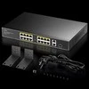 Šakotuvas Cudy FS1018PS1 tinklo jungiklis Fast Ethernet (10/100) Power over Ethernet (PoE) Pilkas