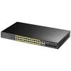 Šakotuvas Valdomas komutatorius - Cudy GS2028PS4 L2 Gigabit Ethernet PoE 1U Juodas