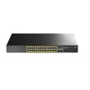 Šakotuvas Valdomas komutatorius - Cudy GS2028PS4 L2 Gigabit Ethernet PoE 1U Juodas