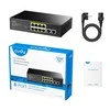 Šakotuvas Komutatorius - Cudy FS1010P 8-Portis PoE Fast Ethernet Juodas