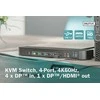 Assmann elektroninis DIGITUS KVM jungiklis 4x1 DP DP/HDMI Out USB 4Kx2K 60Hz