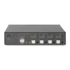 Assmann Electronic Assmann elektroninis DIGITUS KVM jungiklis 2x1 HDMI 4 prievadų vieno Ekrano 4K/30Hz FreeSync