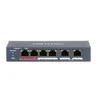 Šakotuvas SWITCH POE DS-3E0106P-E/M 4 PRIEVADŲ Hikvision