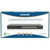 Šakotuvas „Intellinet 561761“ komutatorius, gigabito, 24x RJ45, „PoE+“, 370W, 4x SFP+, 10GbE Uplink