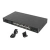 Šakotuvas LANBERG Switch Rack 19 colių RSFE-24P-2C-360 24x 100Mb PoE+ 2x Combo Gigabit 360W