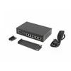 Šakotuvas LANBERG jungiklis PoE 19 colių 6 prievadų 100MB 4 jungtys PoE 30W/prievadas max 60W DSP3-0105-60W nevaldomas