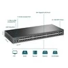Šakotuvas Tinklo Komutatorius - TP-Link Omada SG3452X Valdomas L2+ Gigabit Ethernet 1U Juoda