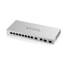 Šakotuvas Zyxel XGS1010-12,8-PORT GIGABIT UNMANAGED SWITCH WITH 8-PORT 1G + 2-PORT 2.5G + 2-PORT SFP+