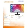 Monitorius „Samsung S32A600“ 32 colių berėmis ekranas, 16:9, 2560x1440, VA, 4 ms, HDR10, HAS / Pasukamas / Pakreipiamas, 130 mm, HDMI / DP, USB3.0 šakotuvas, VESA 100