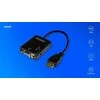 Savio HDMI į VGA adapteris su garsu AK-76, maksimali raiška iki 1080p, be išorinio maitinimo, su pridedamu 3 mm audio kabeliu