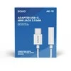 Garso Adapteris - SAVIO AK-51 USB Type 3.1 C į 3.5mm Mot. Balta