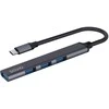 USB adapteriai – Savio AK-71 3 x USB-A 2.0, 1 x USB-A 3.0, 4 viename, 5 Gbps