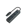 USB Hub - Savio AK-57 3x USB-A Huba su RJ-45 Gigabit Ethernet 5000 Mbit/s Pilkas