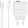 Savio Įkroviklis jungiama į tinklą LA-10 30W Quick Charge Power Delivery 3.0 Balta + Kabelis