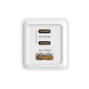 Sieninis Įkroviklis - Savio La-07 65W, USB, QC4.0+, PD 3.0, Baltas