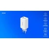 Sieninis Įkroviklis - Savio La-07 65W, USB, QC4.0+, PD 3.0, Baltas